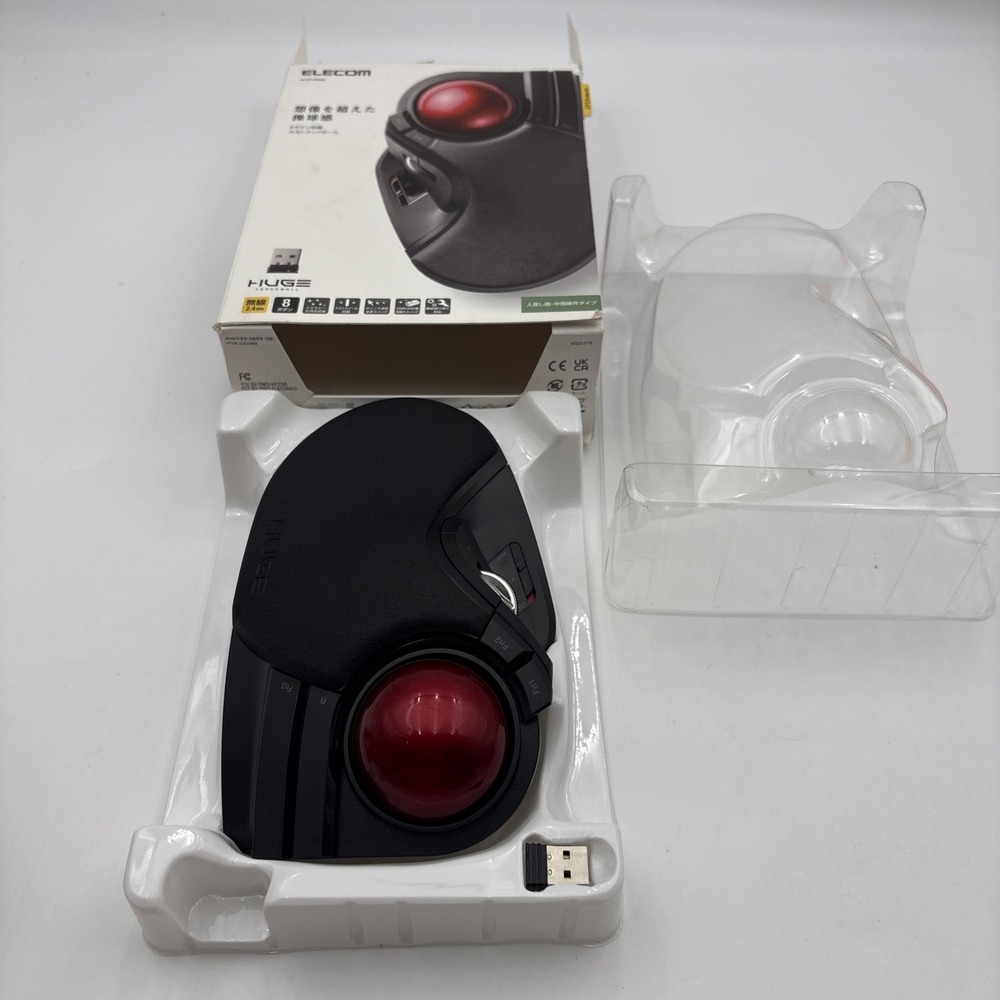 ELECOM Huge Trackball 2.4GHz Wireless USB Mouse M-HT1DRBK